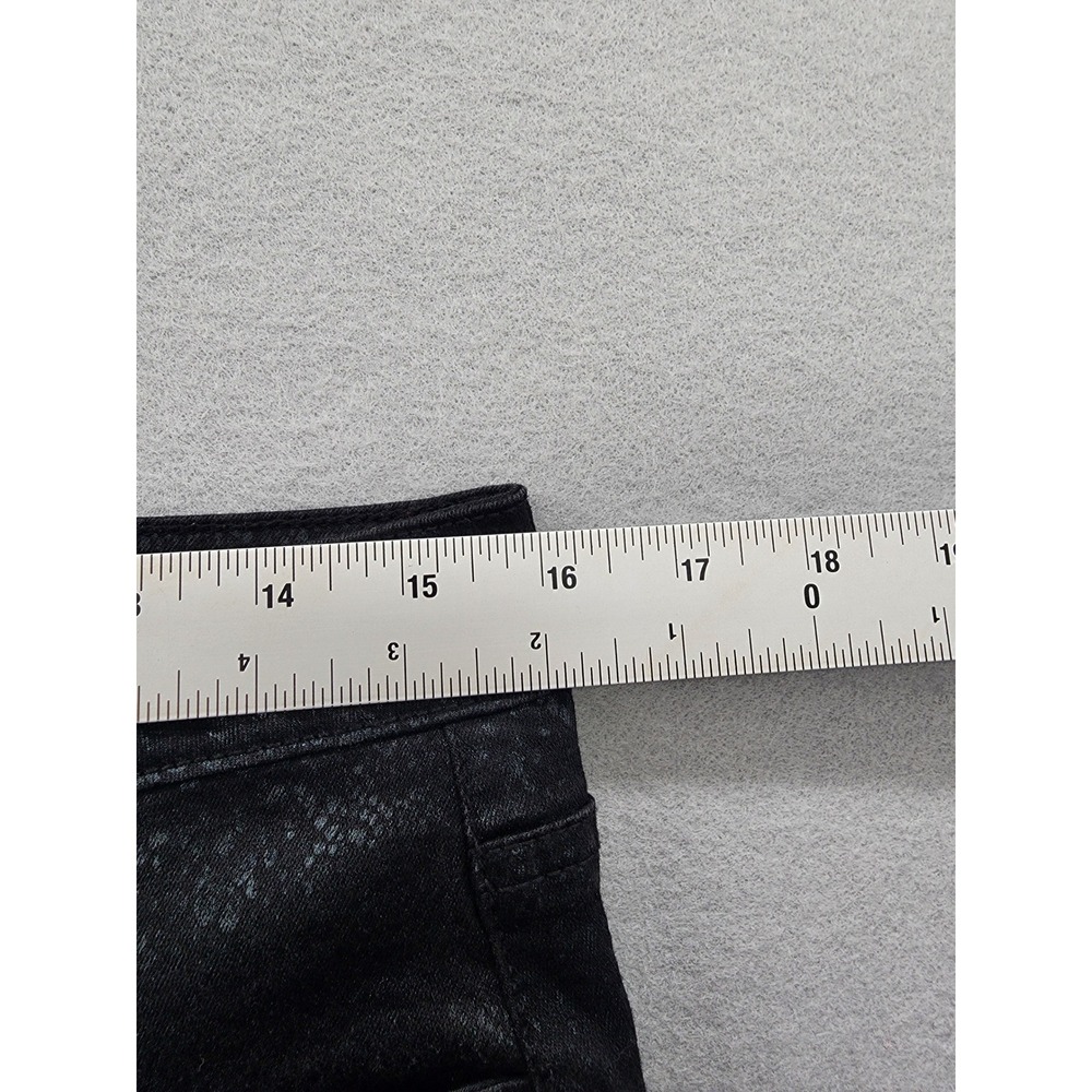 Seven7 Ultra High Rise Skinny Jeans Black Snakeskin Animal Print Pants Size 10 - Picture 14 of 15